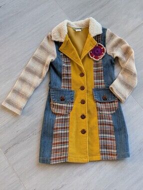 LITTLE MASS patchwork jacket coat 6 X